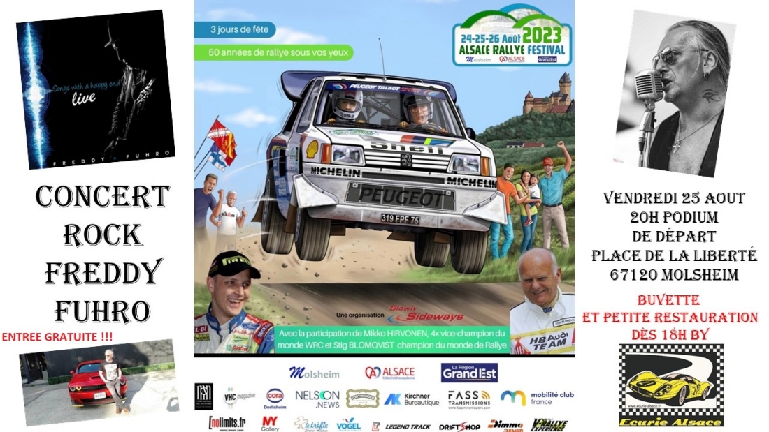 Affiche Concert Alsace Rallye Festival 1100